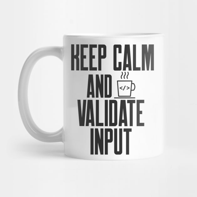 Secure Coding Keep Calm And Validate Input Best Practice by FSEstyle